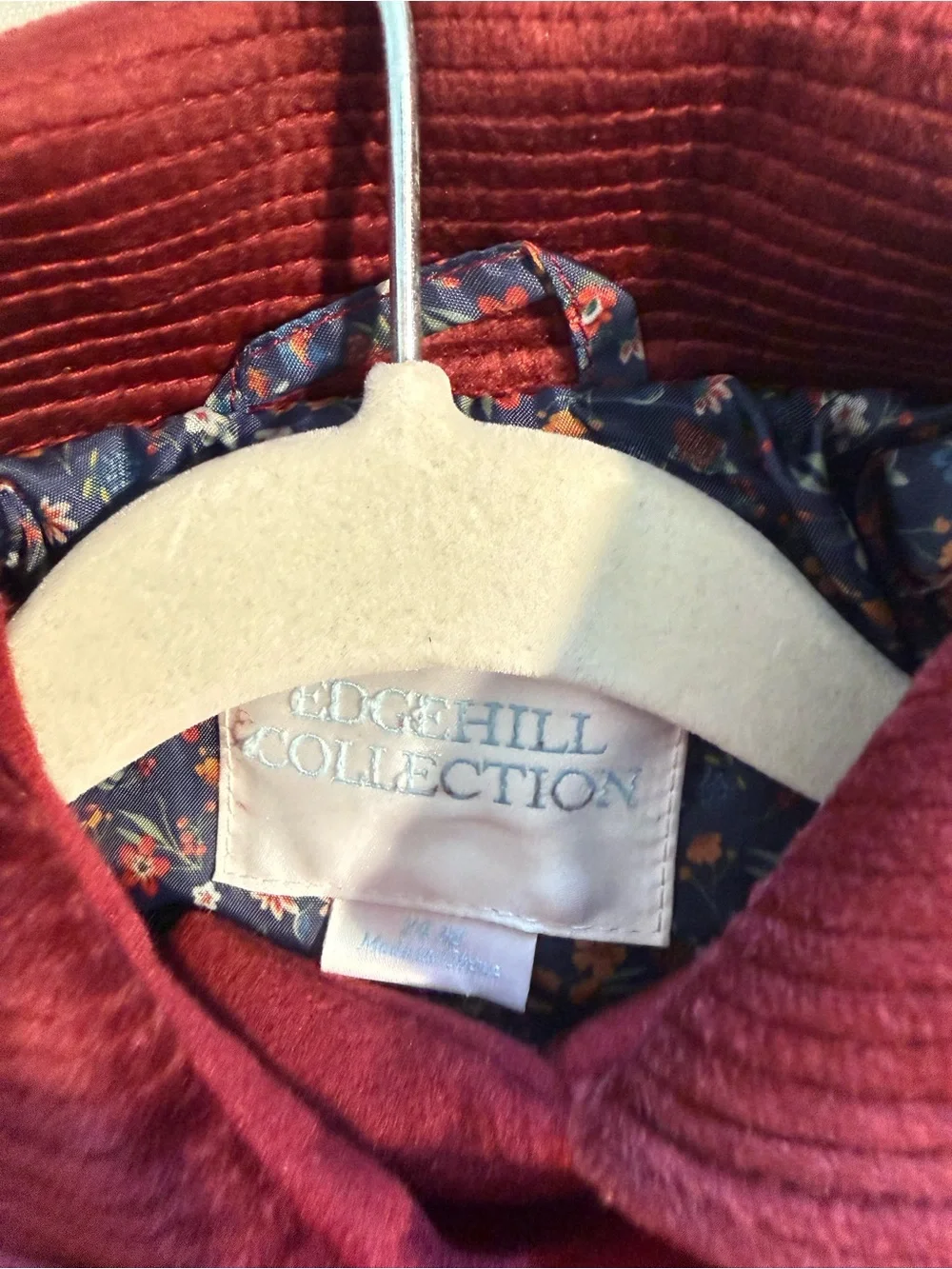 Edgehill Collection Toddler Double-Breasted Peacoat - Burgundy